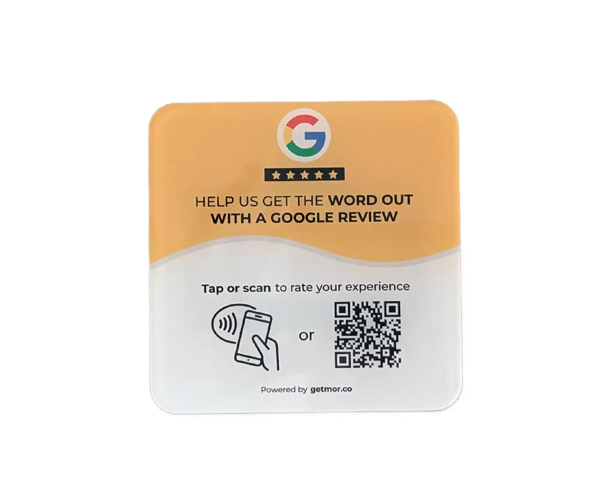 Google review plate